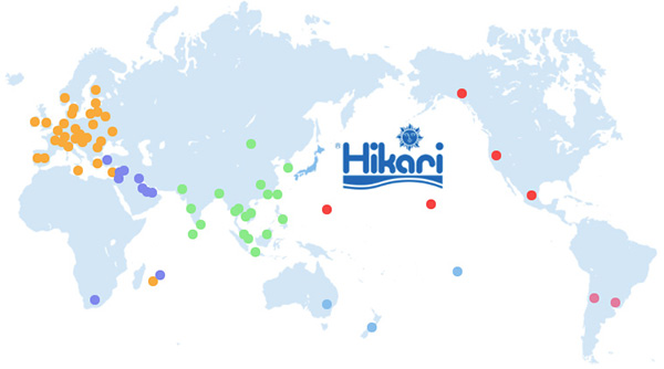 HPで世界の代理店を紹介