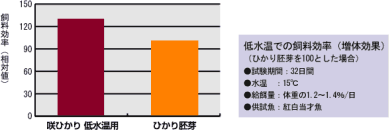 低水温下での成長効果