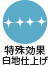 特殊効果 白地仕上げ