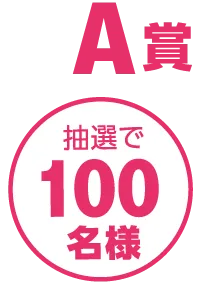 A賞 抽選で100名様